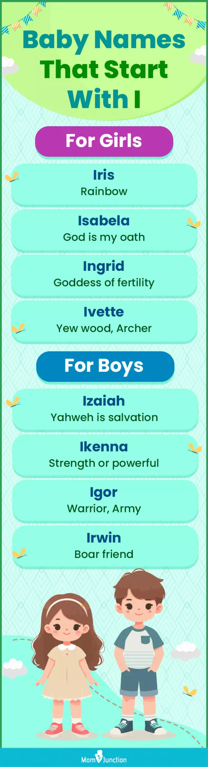 baby names that start with i (infographic)